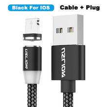 Load image into Gallery viewer, USLION 2M Fast Charging Magnetic Cable Micro USB Type C Charger For iPhone XS X 8 7 Samsung S10 9 Magnet Android Phone Cable 3M
