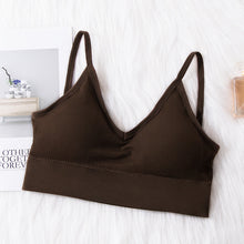 Load image into Gallery viewer, Queenral Underwear Women Bra Seamless Bra Tank Crop Top Bras For Women Back Hollow Wire Free Intimates With Removable Padded
