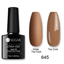 Load image into Gallery viewer, UR SUGAR 7.5ml Matte Nail Gel Polish Purple Series Hybrid Varnish Nail Art Semi Permanent UV Gel Varnish Soak Off Matte Top Coat
