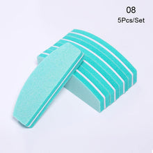 Load image into Gallery viewer, 1 Pc Half-Moon-Shaped Nail File Nail Buffer Washable Grinding Polishing Sanding Buffing  Pedicure Nail Art Tools
