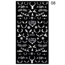 Load image into Gallery viewer, 1Pcs 3D Nail Sticker Christmas Holographics Snowflake For Gold Silver Nail Art Stickers DIY Nail Art Decoration Decals
