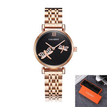 Load image into Gallery viewer, Dropshipping Rose Gold Stainless Steel Bracelet Watch Women Fashion Womens Quartz Watches Hip Hop Diamonds Ladies Clock Female
