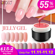 Load image into Gallery viewer, GDCOCO New Arrival Jelly Gel Nude Color Nail Gel Polish Glitter Color Transparent Clear Nail Varnish Soak off UV LED Gel Varnish
