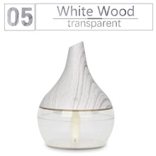 Load image into Gallery viewer, 300ML USB humidifier Electric oil Aromatherapy wood grain Ultrasonic air diffuser with 7 colors lights  for home office Car
