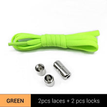 Load image into Gallery viewer, TILUSERO New Elastic Shoelaces Metal Capsule Button No Tie Shoe Laces
