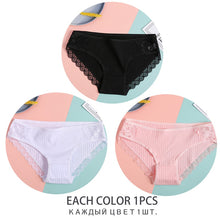 Load image into Gallery viewer, FINETOO Women's Panties 3Pcs/set Soft Cotton Underwear M-XL Sexy Lace Panty Women Underpants Girl Briefs Fashion Female Lingerie
