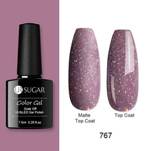 Load image into Gallery viewer, UR SUGAR Nude Glitter Gel Nail Polish Varnish Pink Rose Gold Shimmer Soak Off UV LED Nails Gel varnish  7.5ml
