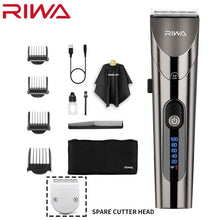 Load image into Gallery viewer, Riwa Hair Clipper Personal Electric Trimmer LED Screen Washable Rechargeable Strong Power Steel Cutter Head
