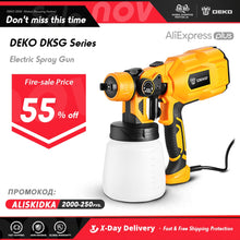 Load image into Gallery viewer, DEKO Spray Gun, 550W 220V High Power Home Electric Paint Sprayer, 3 Nozzle Easy Spraying and Clean Perfect for Beginner
