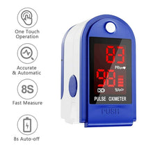 Load image into Gallery viewer, Portable Blood Oxygen Monitor Finger Pulse Oximeter Oxygen Saturation Monitor Fast Shipping within 24hours (without Battery)
