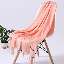 Load image into Gallery viewer, Fashion Solid Color 2020 Women Scarf Winter Hijabs Tessale Tassels Long Lady Shawls Cashmere Like Pashmina Hijabs Scarves Wraps
