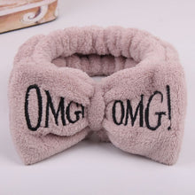 Load image into Gallery viewer, Hot Sale Women Headbands omg Makeup Headband for Washing Elastic Velvet Bow Head Wrap Coral Fleece Fashion Girl Hair Accessories
