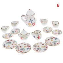 Load image into Gallery viewer, 15/8/9/4/2Pcs 1:12 Dolls House Miniature Mugs Dish Cups Pot Set Direction Furniture Toys Coffee Tea Cups Dollhouse Accessory
