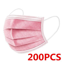 Load image into Gallery viewer, 5/30/50/100/200pcs Disposable Masks Non-woven Face Masks 3 layer Ply Filter Anti Dust Breathable Adult Mouth Mask Black IN STOCK
