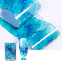 Load image into Gallery viewer, 100/50x4cm Nail Foils Marble Series Pink Blue Foils Paper Nail Art Transfer Sticker Slide Nail Art Decal Nails Accessories 1 Box
