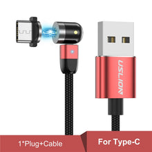 Load image into Gallery viewer, USLION 2020 New 540 Degree Rotate Magnetic Cable Micro USB Type C Cable Magnetic Charging Cable For iPhone 11 Pro Max Data Line
