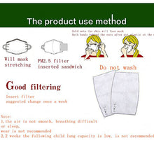 Load image into Gallery viewer, Tcare Fashion Cotton Face Mask Respirator Washable Reusable Mouth Masks + 2Pcs Activated Carbon Filter PM2.5 for Men Women
