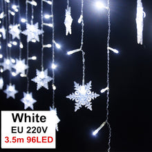 Load image into Gallery viewer, Curtain Fairy String Light LED Christmas Decorations for Home Garland Xmas Light Christmas New Year 2021 Navidad Ornament Gift
