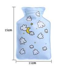 Load image into Gallery viewer, Winter Cartoon Rabbit Hot Water Bottle PVC Stress Pain Relief Therapy Hot Water Bag With Knitted Soft Cozy Cover Hand Warmer 1pc
