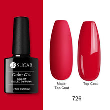 Load image into Gallery viewer, UR SUGAR 7.5ml Matte Nail Gel Polish Purple Series Hybrid Varnish Nail Art Semi Permanent UV Gel Varnish Soak Off Matte Top Coat
