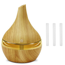 Load image into Gallery viewer, 300ML USB Electric Humidifier Essential Aroma Oil Diffuser Ultrasonic Wood Grain Air Humidifier USB Mini Mist Maker LED Light

