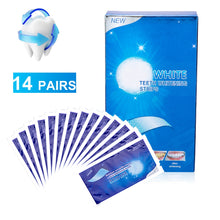 Load image into Gallery viewer, 28Pcs/14Pairs Advanced Teeth Whitening Strips Stain Removal for Oral Hygiene Clean Double Elastic Dental Bleaching Strip

