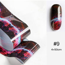 Load image into Gallery viewer, 100/50x4cm Nail Foils Marble Series Pink Blue Foils Paper Nail Art Transfer Sticker Slide Nail Art Decal Nails Accessories 1 Box
