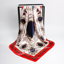 Load image into Gallery viewer, Fashion Scarves for Women Shawl Print Silk Satin Hijab Scarf Female Bandana 90*90cm Luxury Brand Square Shawls Scarfs For Ladies
