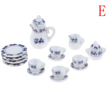 Load image into Gallery viewer, 15/8/9/4/2Pcs 1:12 Dolls House Miniature Mugs Dish Cups Pot Set Direction Furniture Toys Coffee Tea Cups Dollhouse Accessory

