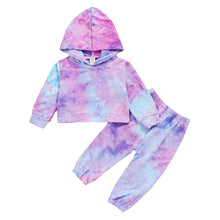Load image into Gallery viewer, Autumn Newborn Baby Boy Girls Clothes Long Sleeve Tie Dye Print Hoodies+Long Pants Toddler Kids Children Tracksuits Clothing Set
