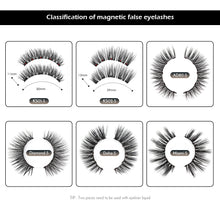 Load image into Gallery viewer, Magnetic False Eyelashes No Glue Full Eye 5 Magnet Reusable Fake Eyelashes Natural Soft Eyelashes Extension Magnetic Eyelash Kit

