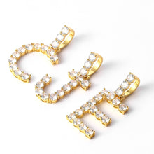 Load image into Gallery viewer, Letters Pendants Necklaces Women Letter Initial Necklace Tennis Chain Zircon Hip Hop Bling jewelry Iced Out Alphabet Pendant
