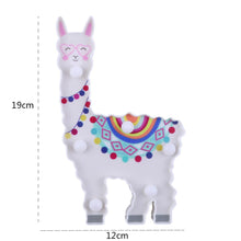 Load image into Gallery viewer, New Night Lamp Hanging Desktop Battery Powered Cute Light Gift Bedside Path Alpaca Shape Decorative animal style Home Decor A40
