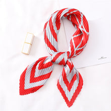 Load image into Gallery viewer, 2020 Designer Women Crinkle Scarf Square Silk Neck Scarves Female Leopard Print Hair Band Lady Pleated Scarfs
