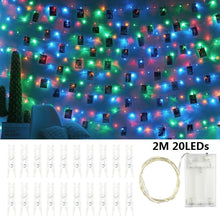 Load image into Gallery viewer, 1.5m 10Led Unicorn Snowman Snowflake Photo Clips Led Light String Wedding Festival Bar Home Party Decoration Christmas Ornament
