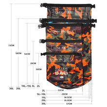 Load image into Gallery viewer, Outdoor Bag Camouflage Portable Rafting Diving Dry Bag Sack PVC Waterproof Folding Swimming Storage Bag for River Trekking
