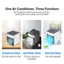 Load image into Gallery viewer, Mini Home Air Conditioner Portable Air Conditioning Personal Space Air Cooler USB Rechargeable Humidifier Air Cooling Desk Fan
