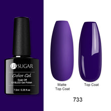 Load image into Gallery viewer, UR SUGAR 7.5ml Matte Nail Gel Polish Purple Series Hybrid Varnish Nail Art Semi Permanent UV Gel Varnish Soak Off Matte Top Coat
