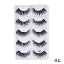 Load image into Gallery viewer, 5 pairs 5D Mink Eyelashes Natural False Eyelashes Lashes Soft Fake Eyelashes Extension Makeup Wholesale
