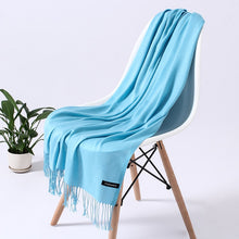 Load image into Gallery viewer, Fashion Solid Color 2020 Women Scarf Winter Hijabs Tessale Tassels Long Lady Shawls Cashmere Like Pashmina Hijabs Scarves Wraps
