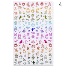 Load image into Gallery viewer, 1Pcs 3D Nail Sticker Christmas Holographics Snowflake For Gold Silver Nail Art Stickers DIY Nail Art Decoration Decals
