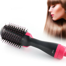 Load image into Gallery viewer, Professional Hair Dryer Brush  2 In 1 ionic Hair Straightener Curler Comb Electric Blow Dryer With Comb Hair Roller Brush Styler
