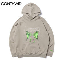 Load image into Gallery viewer, GONTHWID Hip Hop Butterfly Skull Prayer Print Hooded Sweatshirts Hoodies Streetwear Men Hipster Casual Punk Rock Pullover Tops
