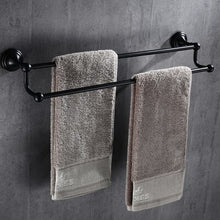 Load image into Gallery viewer, Bathroom Accessories Corner Shelf,Towel Rack,Paper holder,Towel Bar,Toilet Brush Holder Towel Rail Brass Black bathroom Hardware
