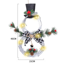Load image into Gallery viewer, 2020 Christmas New Products Home Decoration Christmas Wreath Pendant LED Lights Wreath Pendant Christmas Vine Ring
