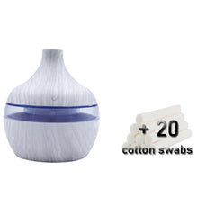 Load image into Gallery viewer, 300ML USB Air Humidifier Electric Aroma Diffuser Mist Wood Grain Oil Aromatherapy Mini Have 7 LED Light For Car Home Office
