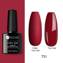 Load image into Gallery viewer, UR SUGAR 7.5ml Matte Nail Gel Polish Purple Series Hybrid Varnish Nail Art Semi Permanent UV Gel Varnish Soak Off Matte Top Coat
