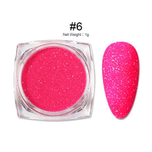 Load image into Gallery viewer, 1Box Sugar Nail Powder Glitter Nail Dust Powder Laser Gradient Nail Pigment Coloful Glitter Nail Art Decoration Accessories
