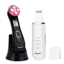 Load image into Gallery viewer, Ultrasonic Face Cleaning Skin Scrubber Facial Cleansing Peeling Machine Pore Cleaner + RF EMS LED Anti Aging Facial Massager 39
