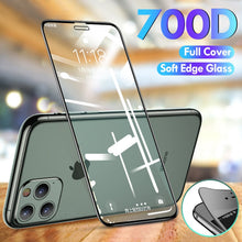 Load image into Gallery viewer, 700D Curved Edge Protective Tempered Glass For iPhone 11 Pro X XS Max XR Screen Protector Glass On For iPhone 7 6 8 6s Plus X
